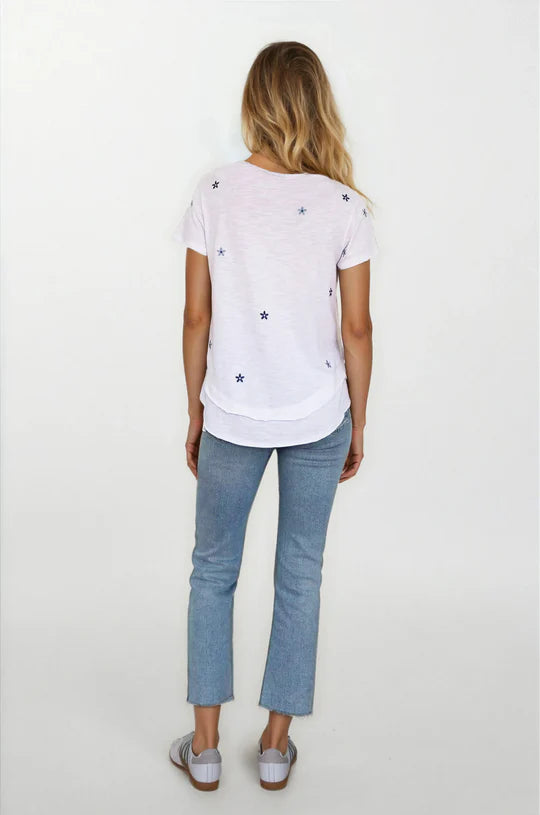 CHRLDR Daisy Ava - Mock Layer T-Shirt White