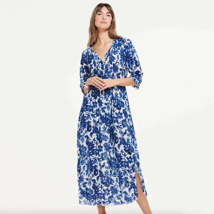 One Season Maxi Poppy Dress - Antigua Blue