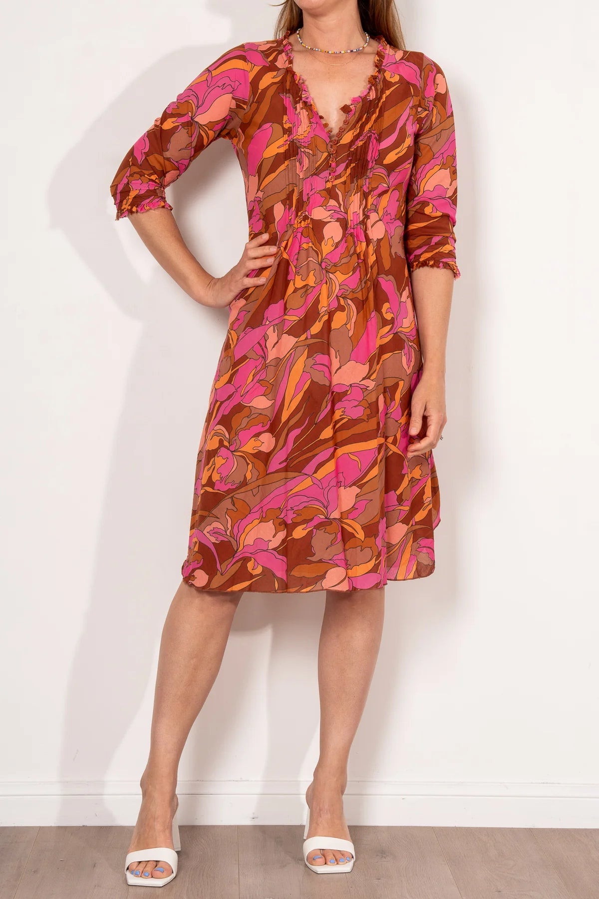 One Season Middy Poppy Dress - Istria Pink
