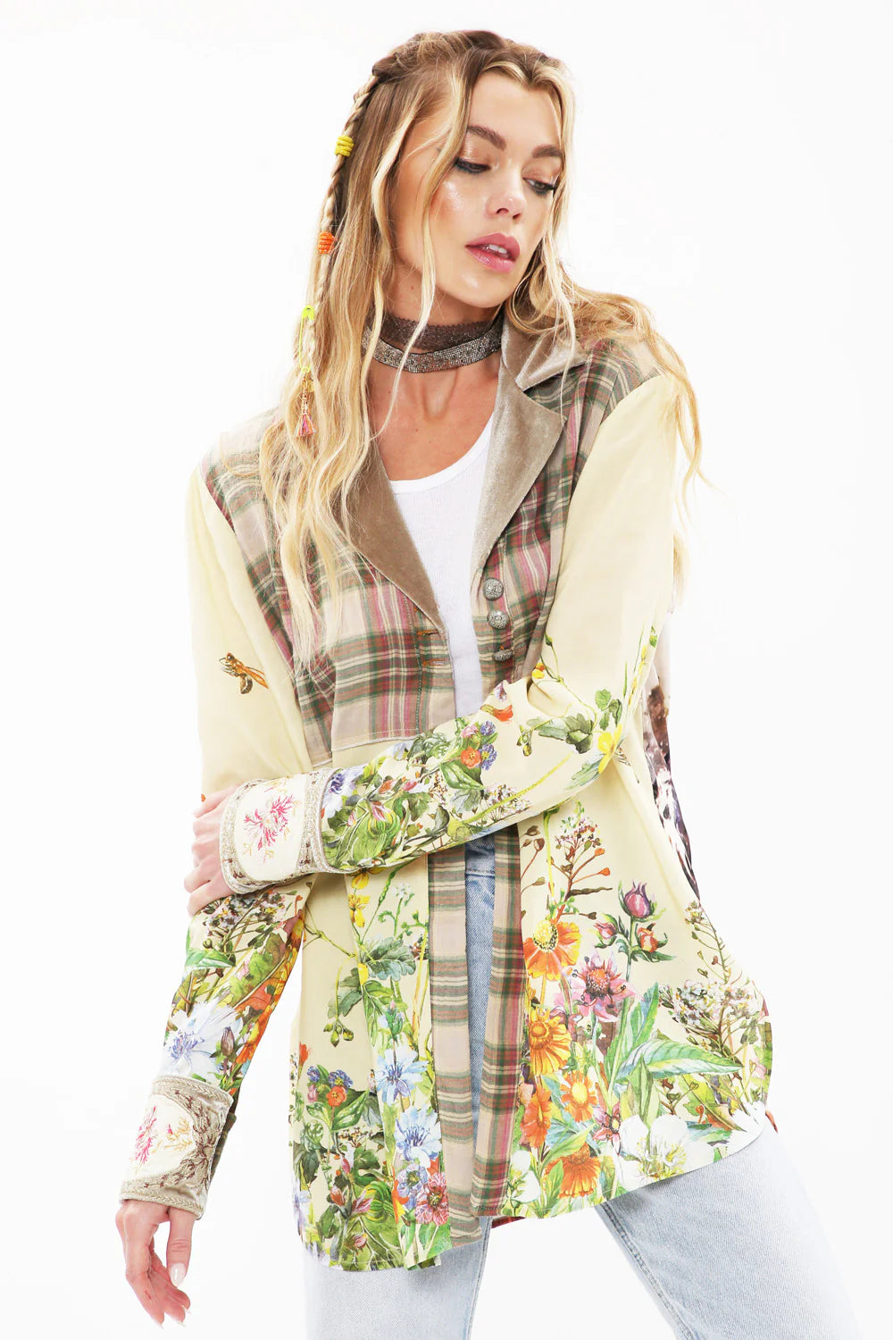 Aratta All These Horses Blouse Champagne