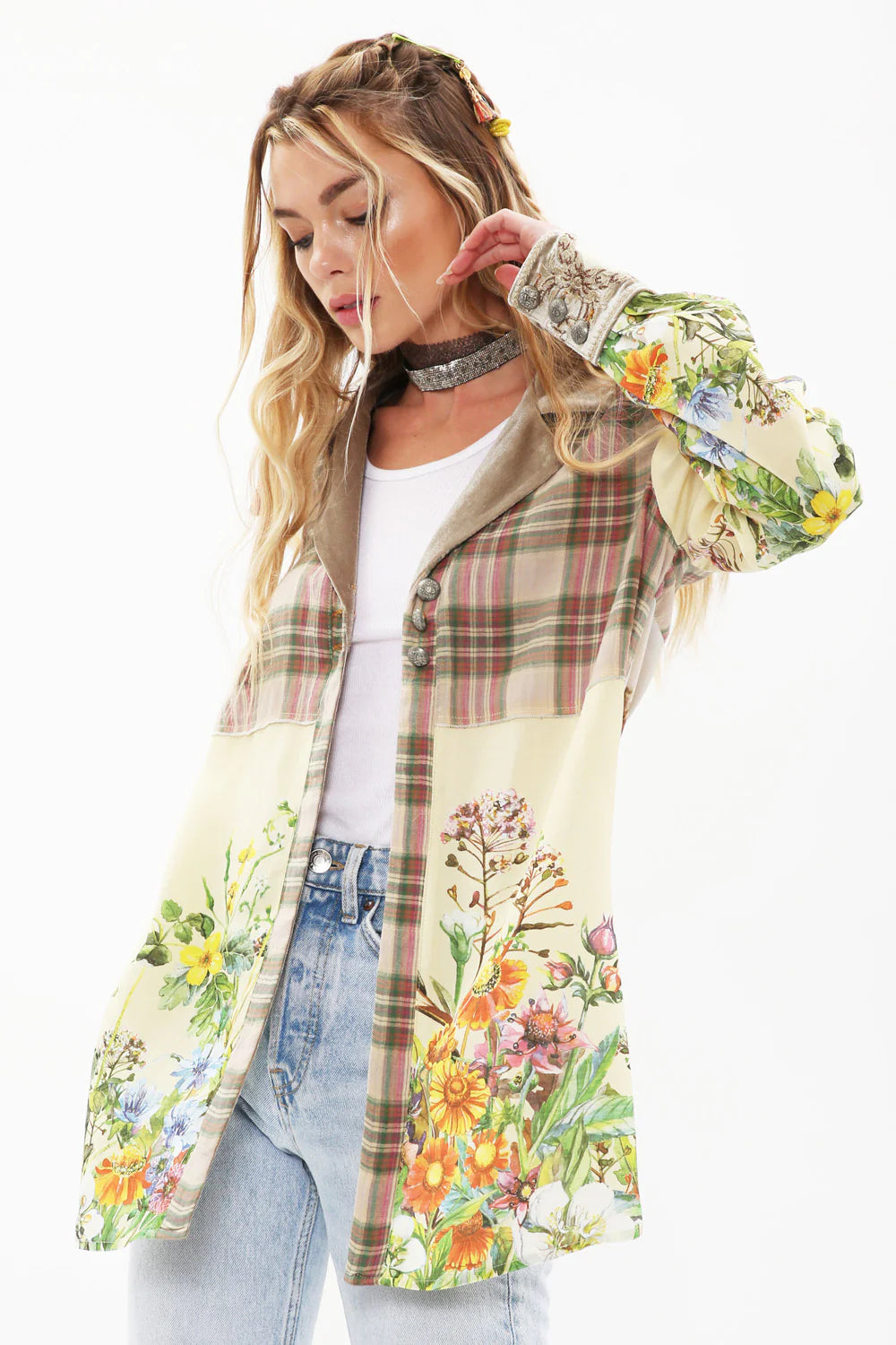 Aratta All These Horses Blouse Champagne