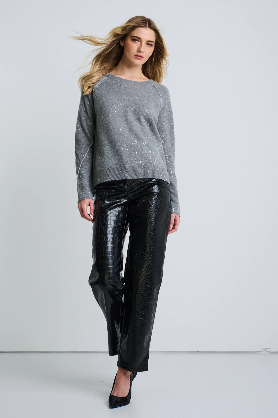 Lisa Todd Diamond Dust Sweater - Fog