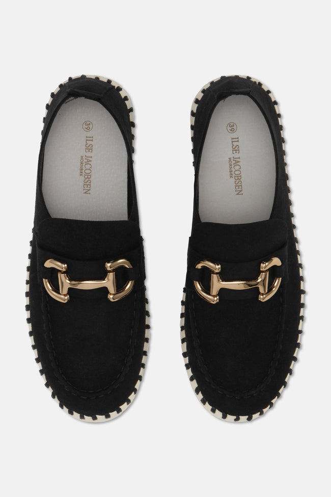 Ilse Jacobsen Faux Suede D-Bit Equestrian Loafer