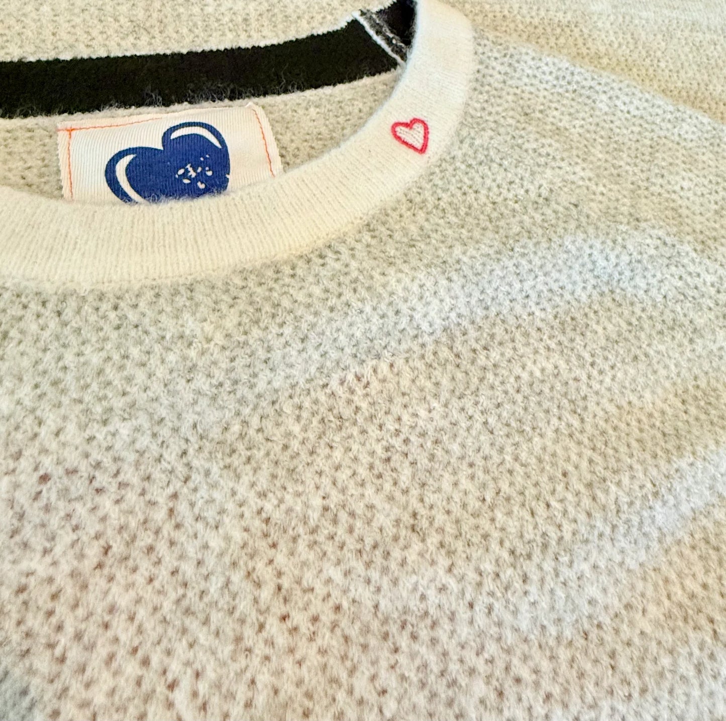 Just Madison Pink Heart /Love Sweater Grey