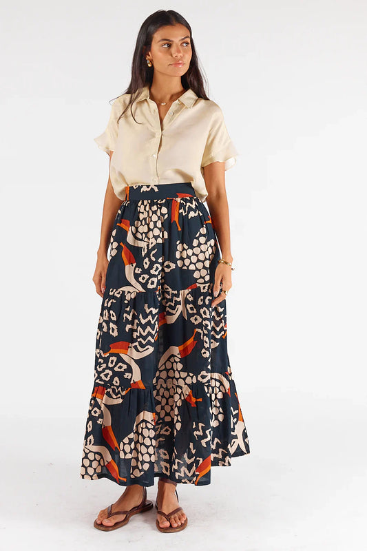 Rubyyaya Toucan Maxi Skirt Multi