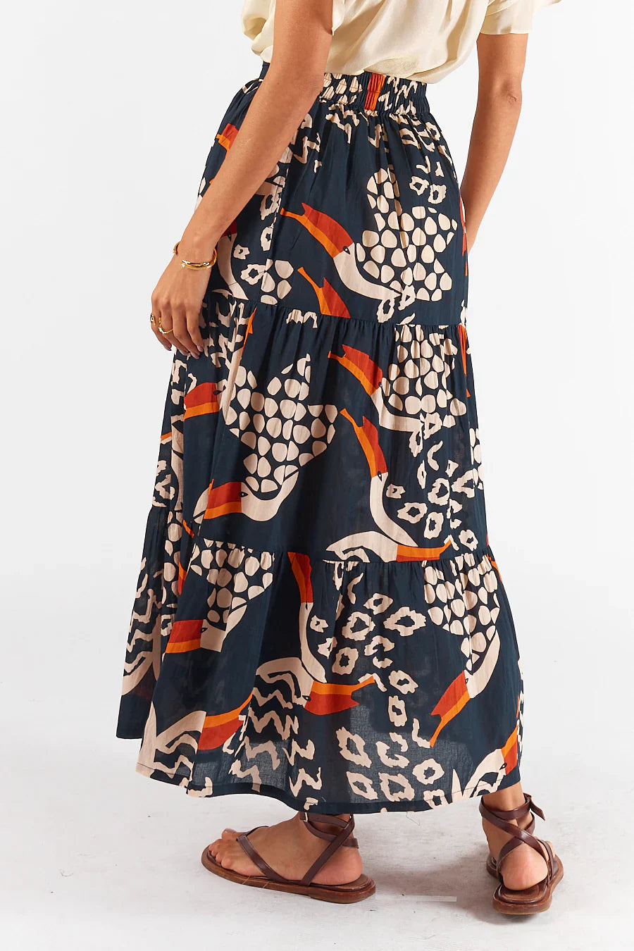 Rubyyaya Toucan Maxi Skirt Multi