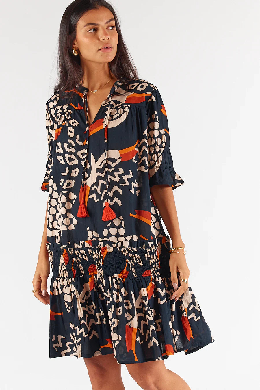 Rubyyaya Toucan Dress Multi