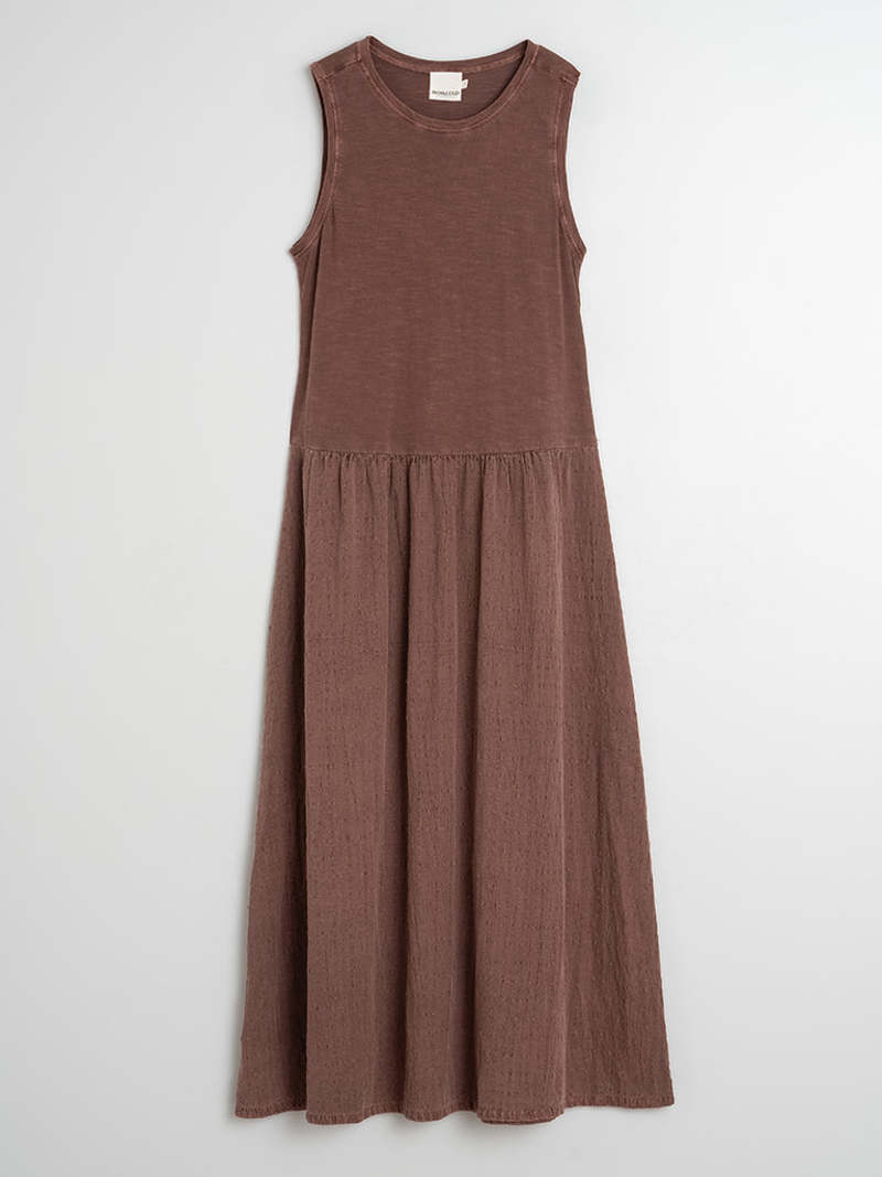Indi & Cold Cotton Jersey Dress Chocolate