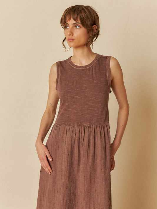 Indi & Cold Cotton Jersey Dress Chocolate