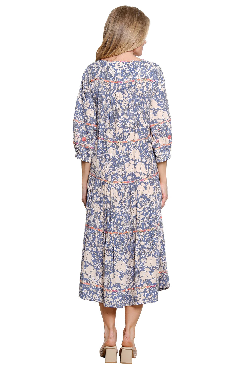 John Mark Floral Tiered Dress