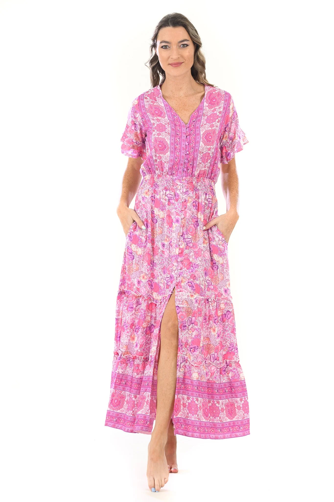Walker & Wade Christina Dress-Bengal Rose