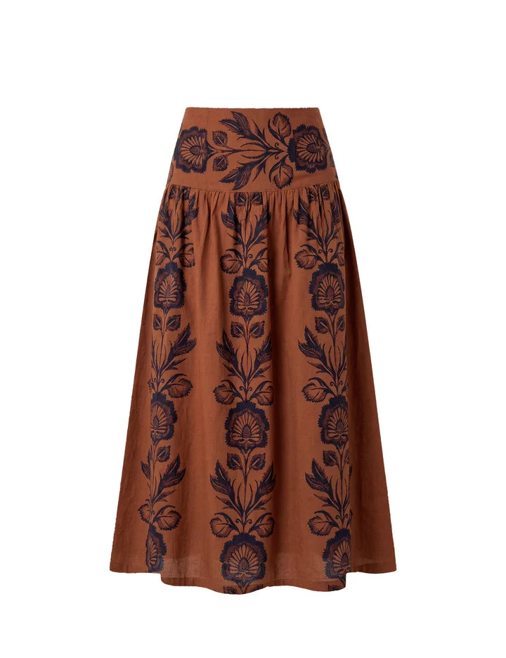 Beyond by Vera Kara Skirt - Elizabeth Cocoa