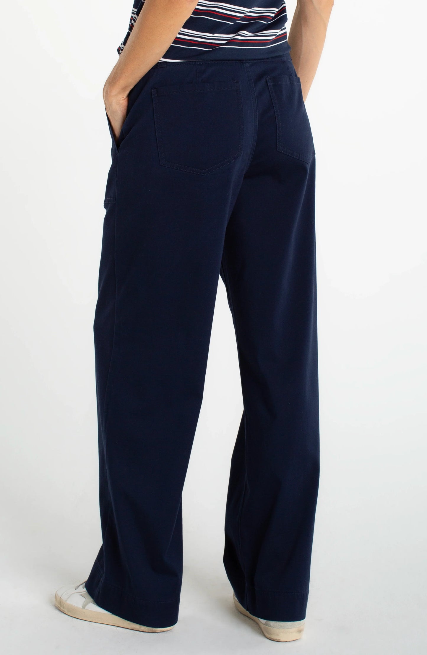 Liverpool Wide Leg With Utility Pockets - Deep Midnight