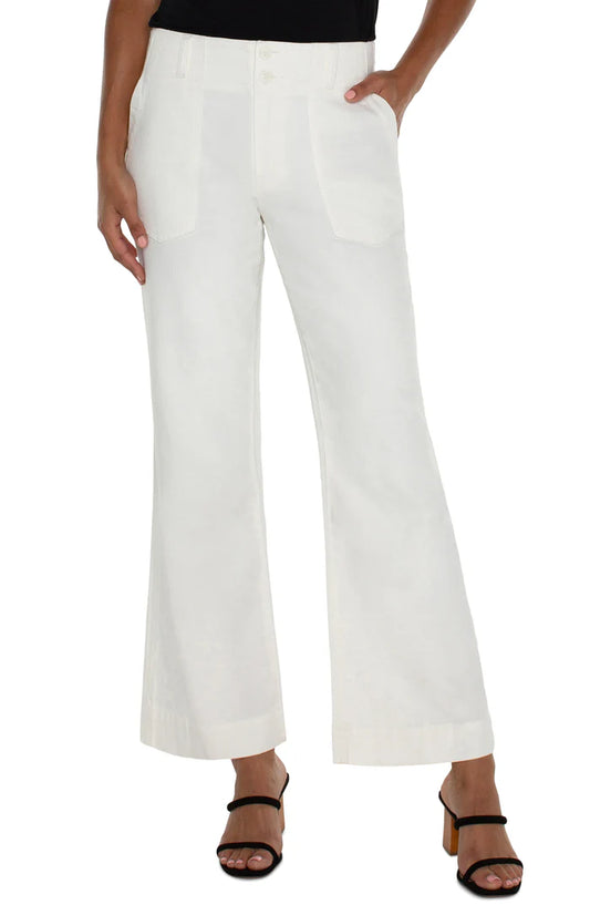 Liverpool Hannah Utility Pant Soft White