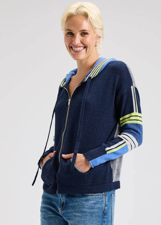 Zaket & Plover Threaded Hoodie Dark Denim