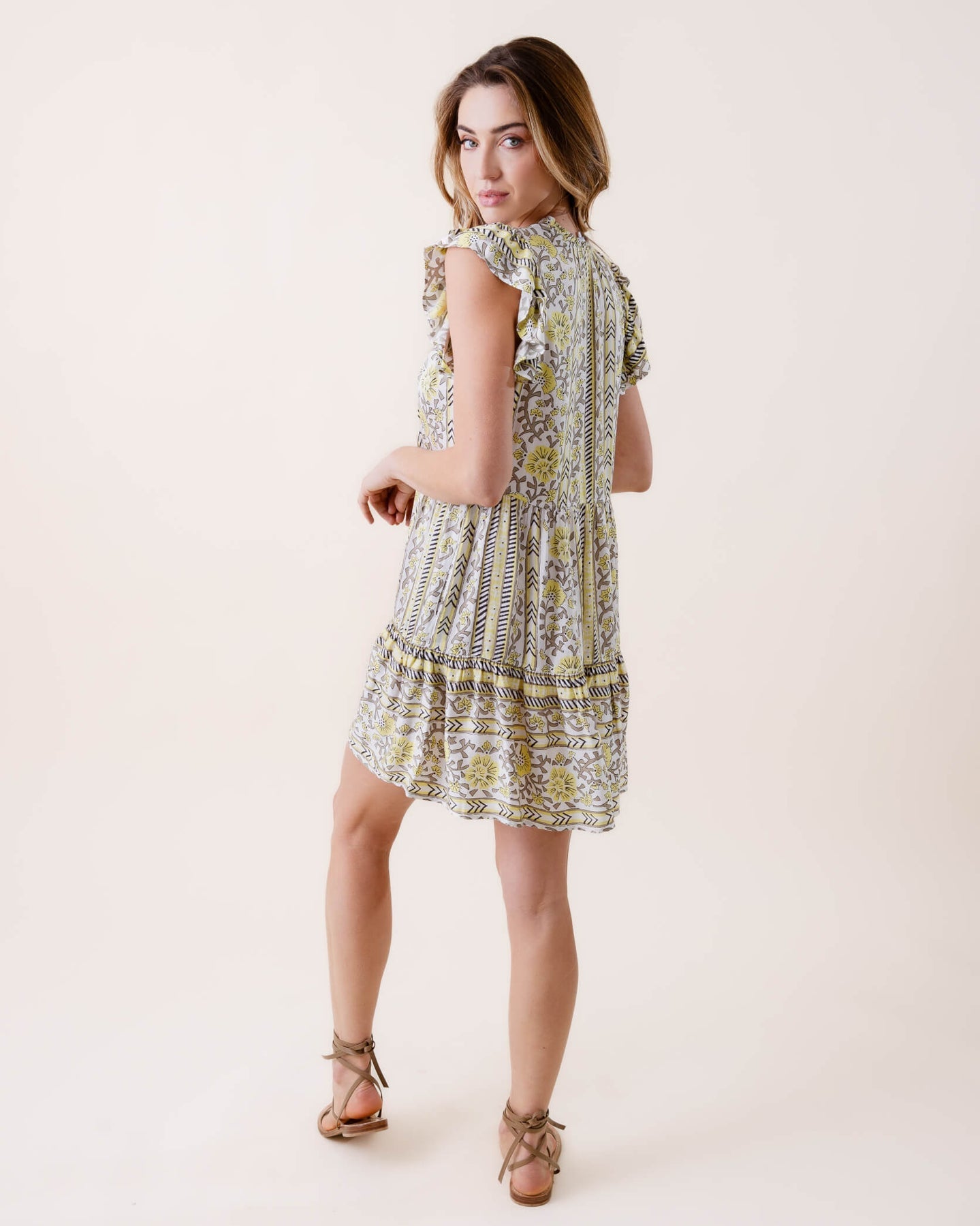 Omika Wilora Mini Dress Nirali Lemon