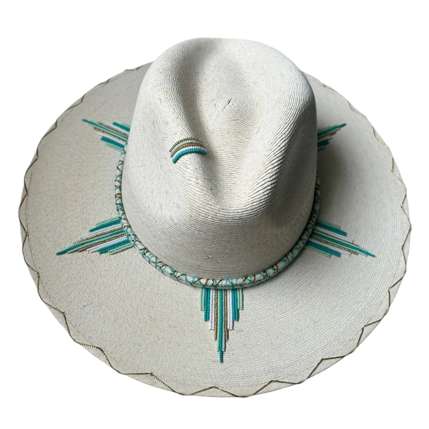 Rayos Beaded Hat - Turquoise
