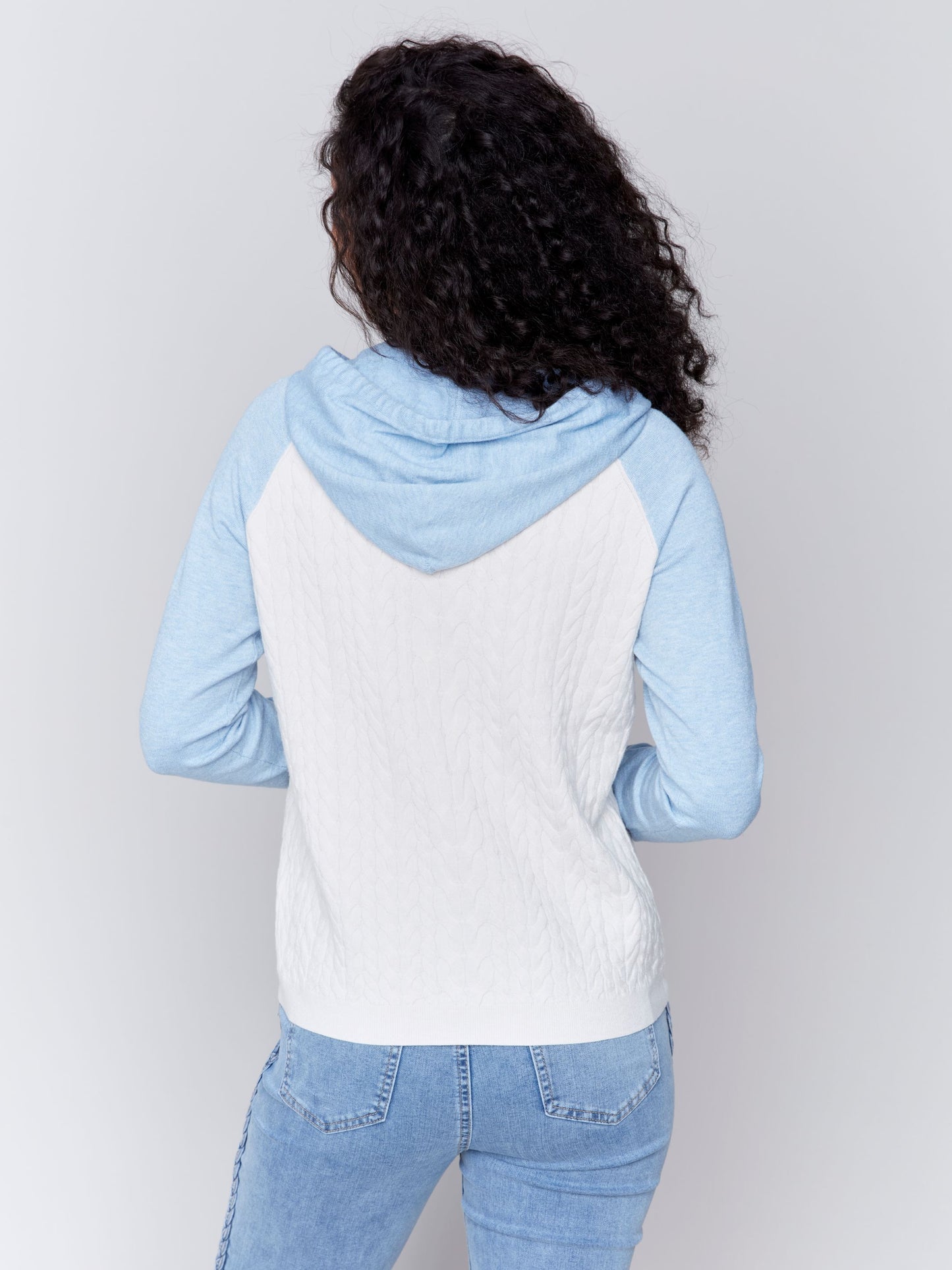 Charlie B 2 Tones Hoodie Sweater Heather Frost