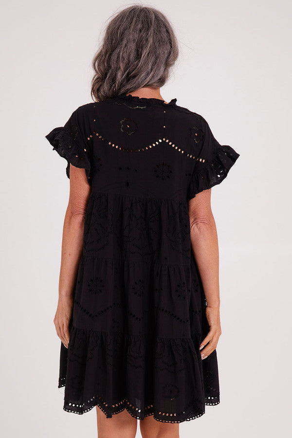 Rubyyaya Rose Dress - Black