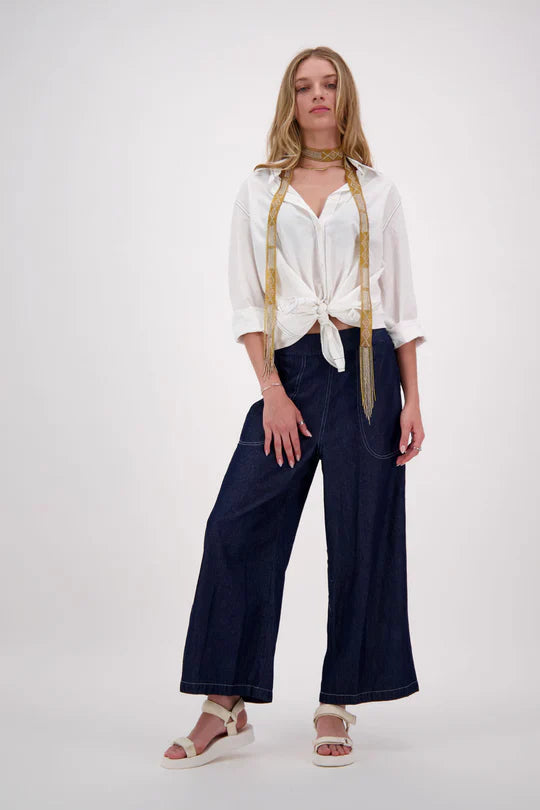 Rubyyaya Pula Linen Pant Denim