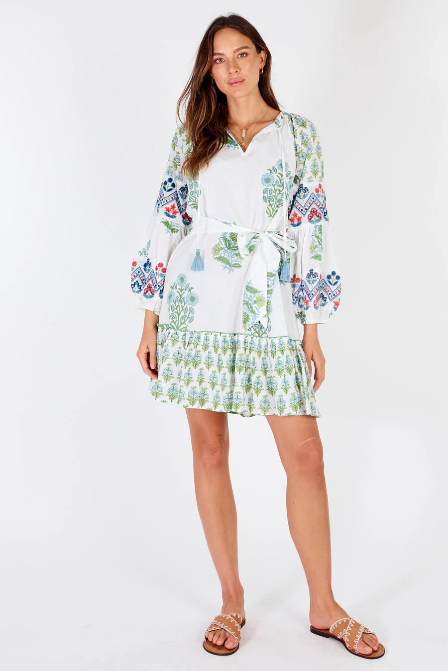 Rubyyaya Rampur Dress - Green