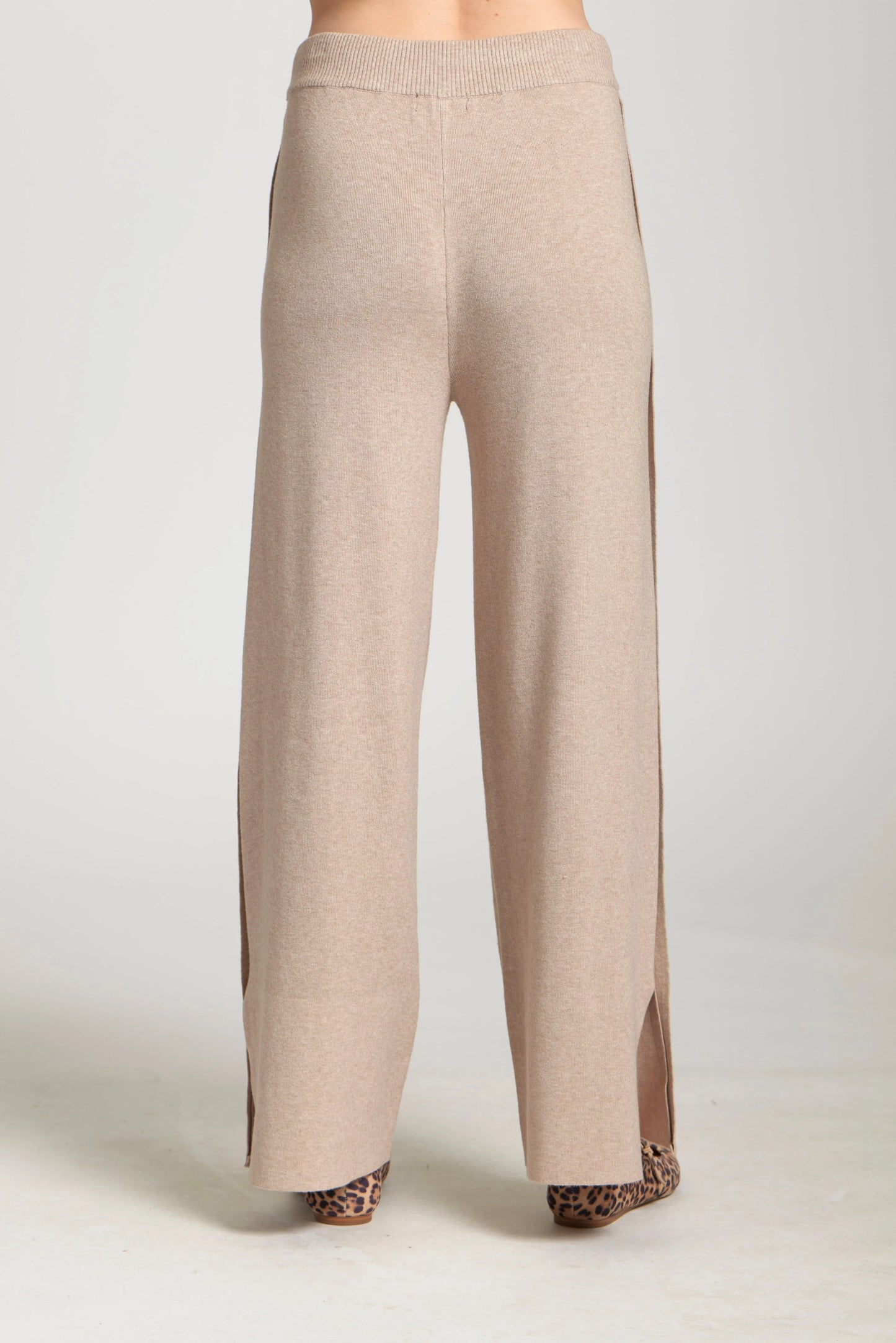 APNY Pull-On Pant With Split Hem Heather Sand
