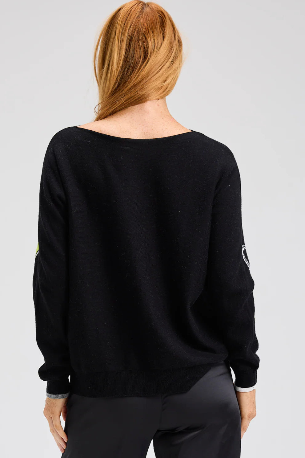 Zaket & Plover Intarsia Hearts Sweater - Black