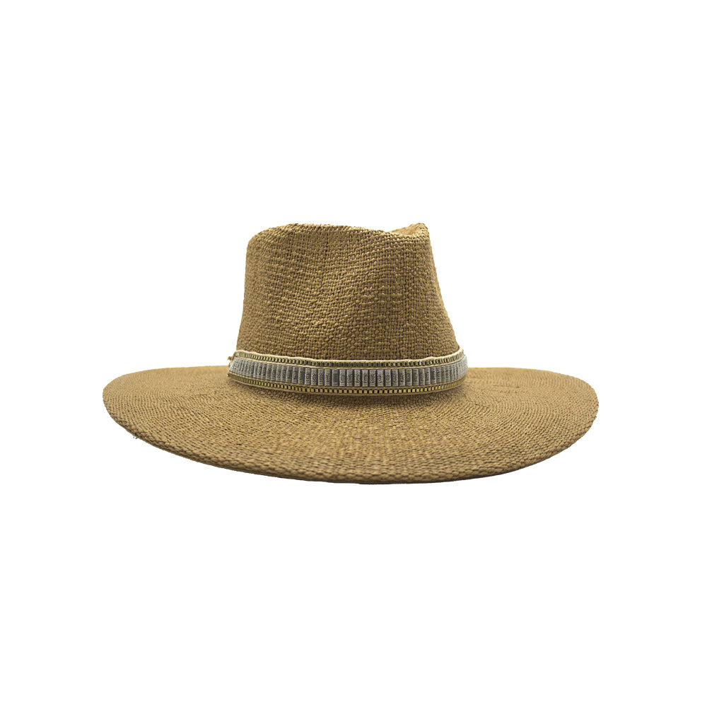 Nikki Beach Sierra Straw Hat-Toast