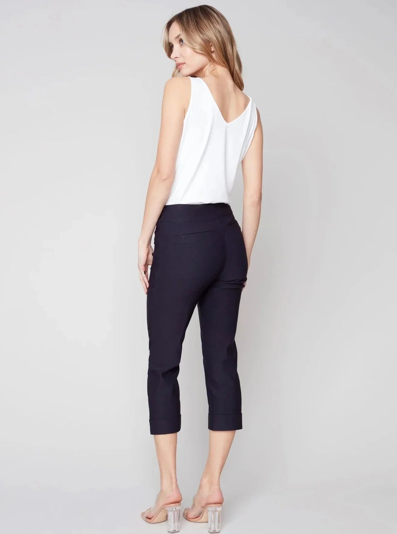 Charlie B Stretch Pull-On Capri Pant