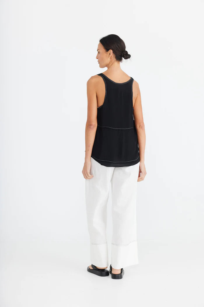 Brave + True Miles Away Top-Black