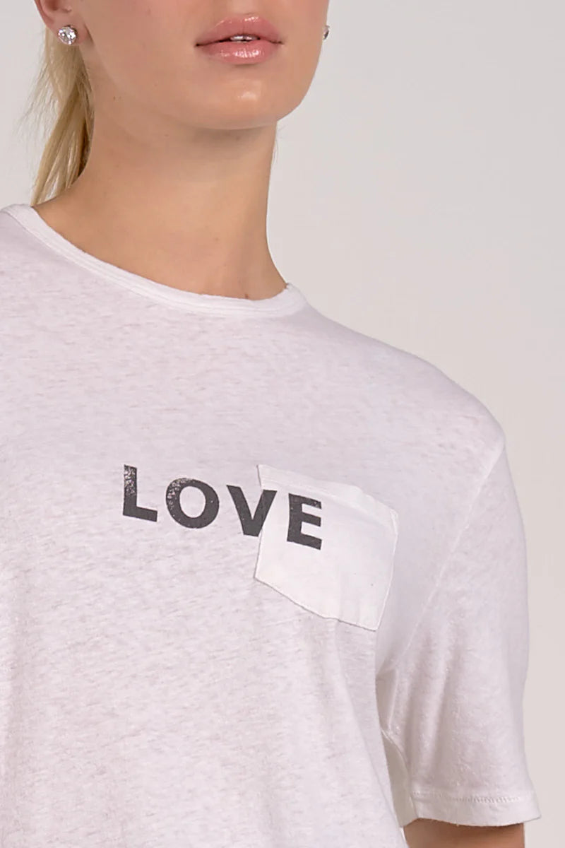Elan Pocket Love Tee White