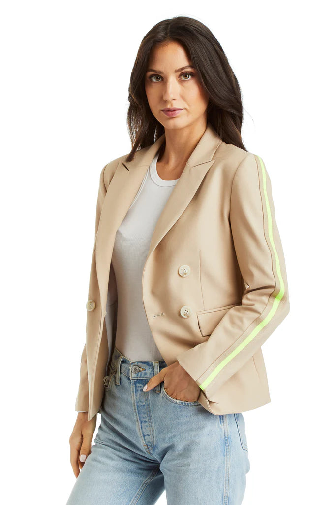 Drew Tai Ribbon Jacket - Tan/Lime