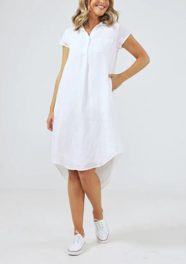 Holiday Ahoy Tunic Dress-White