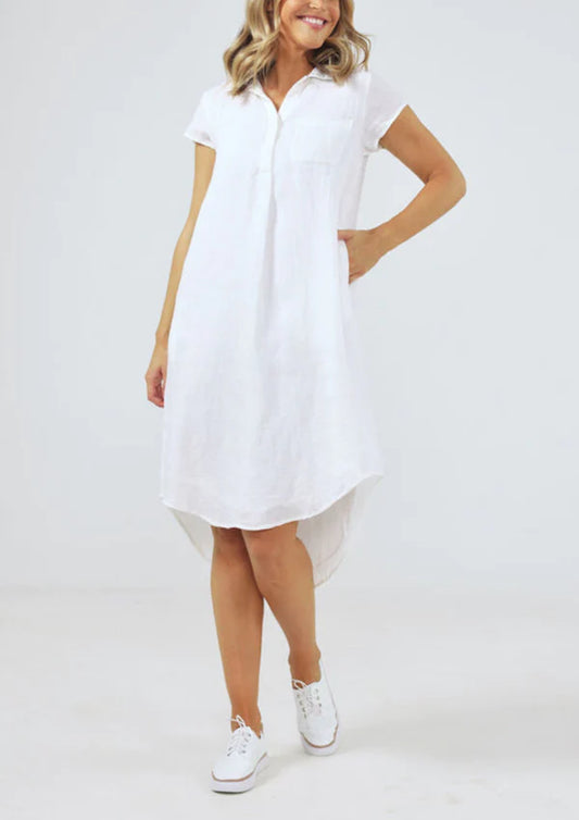 Holiday Ahoy Tunic Dress-White