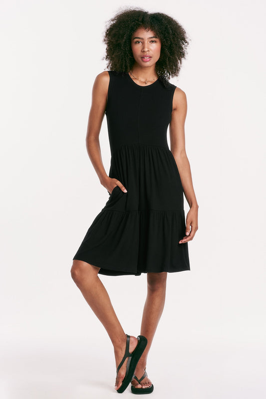 Another Love Harley Rib Tank Dress-Black