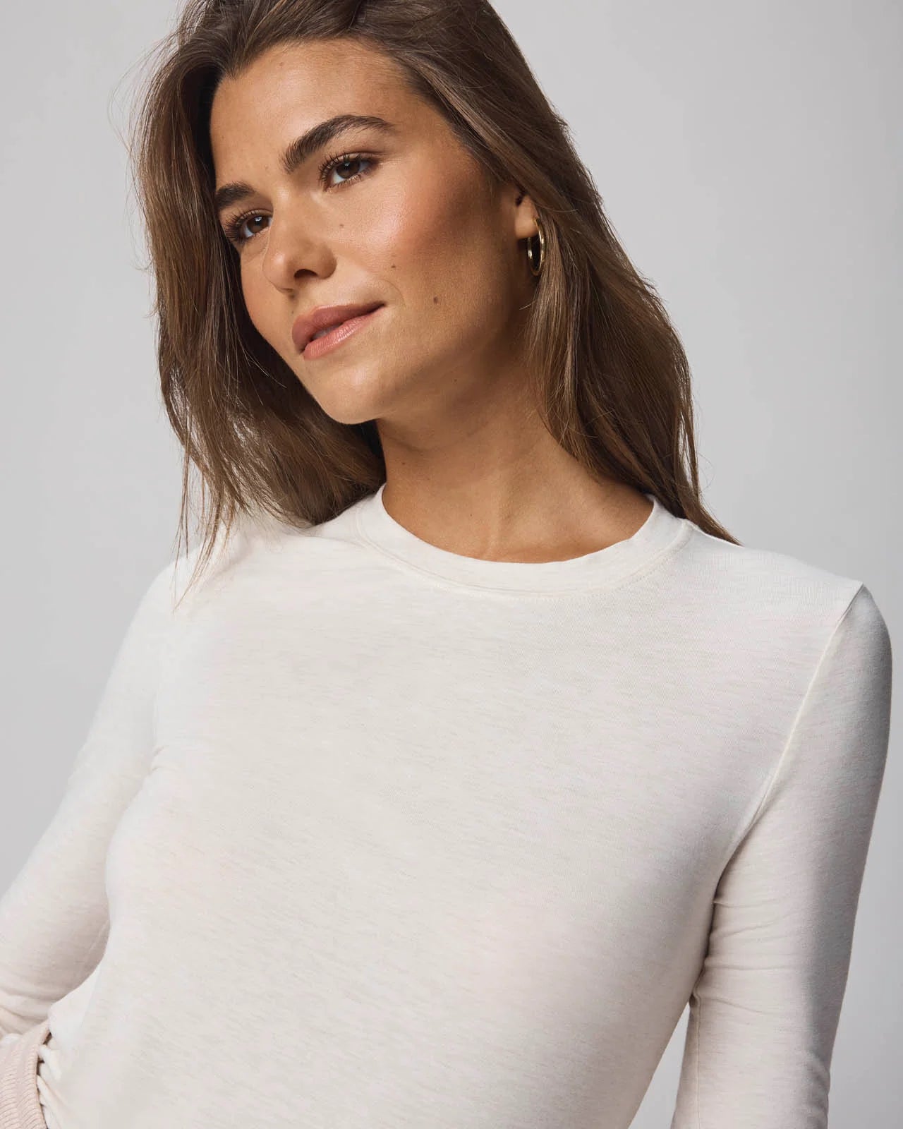 Splendid Bamboo L/S Tee Pale Oak Heather