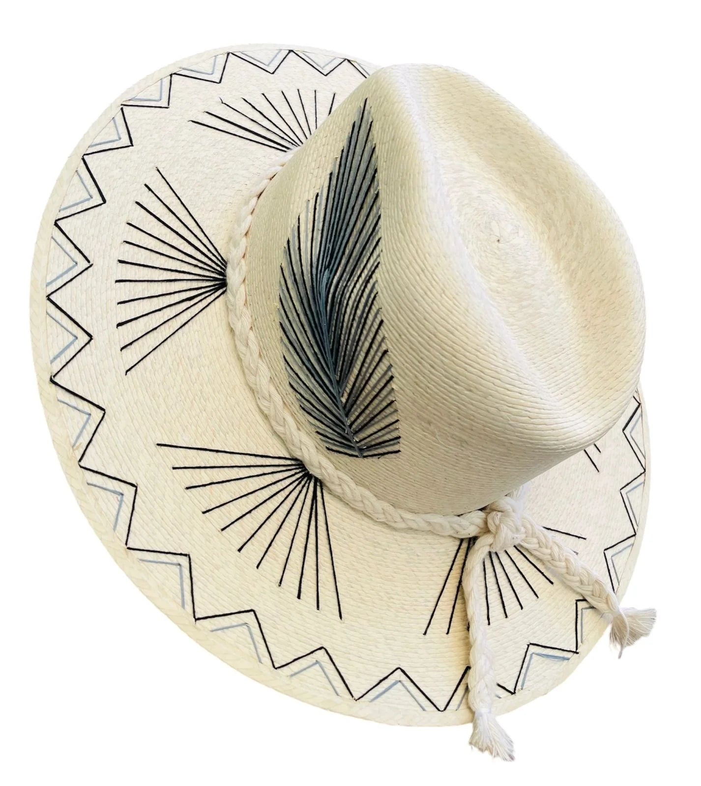 Vallarta Palm Straw Stitch Hat