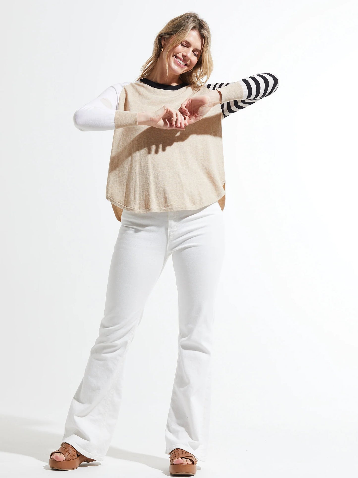 Zacket & Plover Spots + Stripes Sweater Crema ZP7414