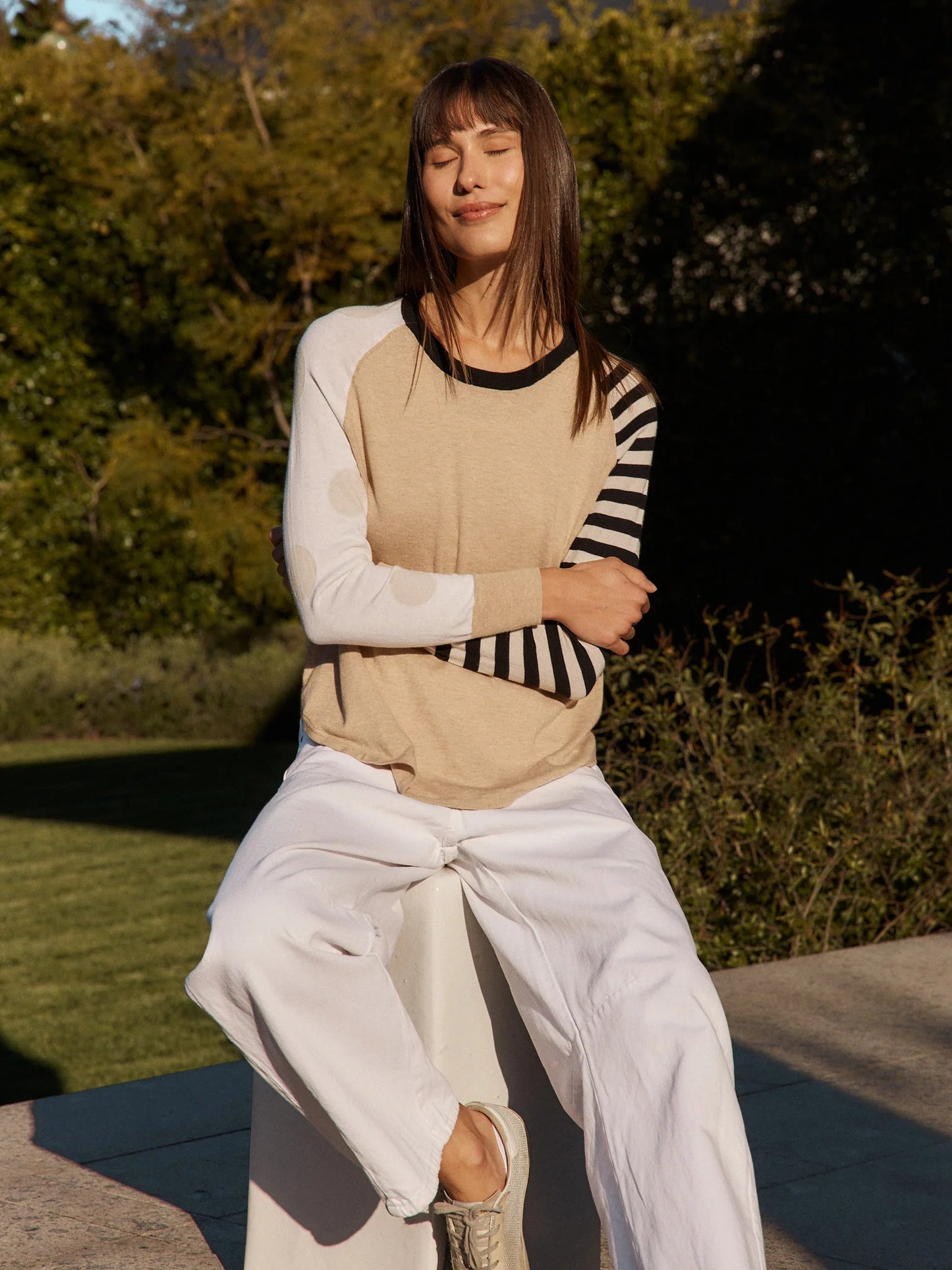 Zacket & Plover Spots + Stripes Sweater Crema ZP7414