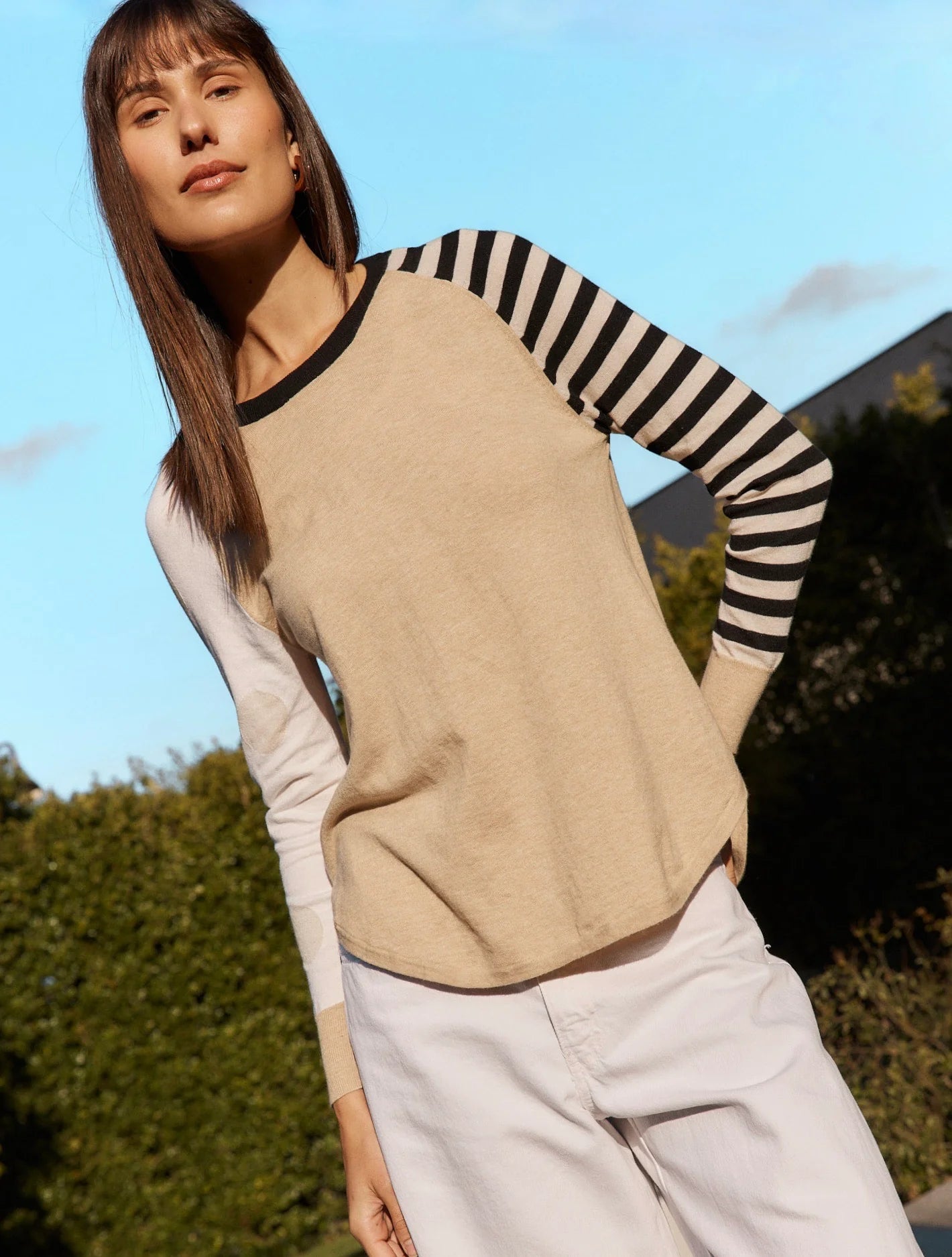 Zacket & Plover Spots + Stripes Sweater Crema ZP7414