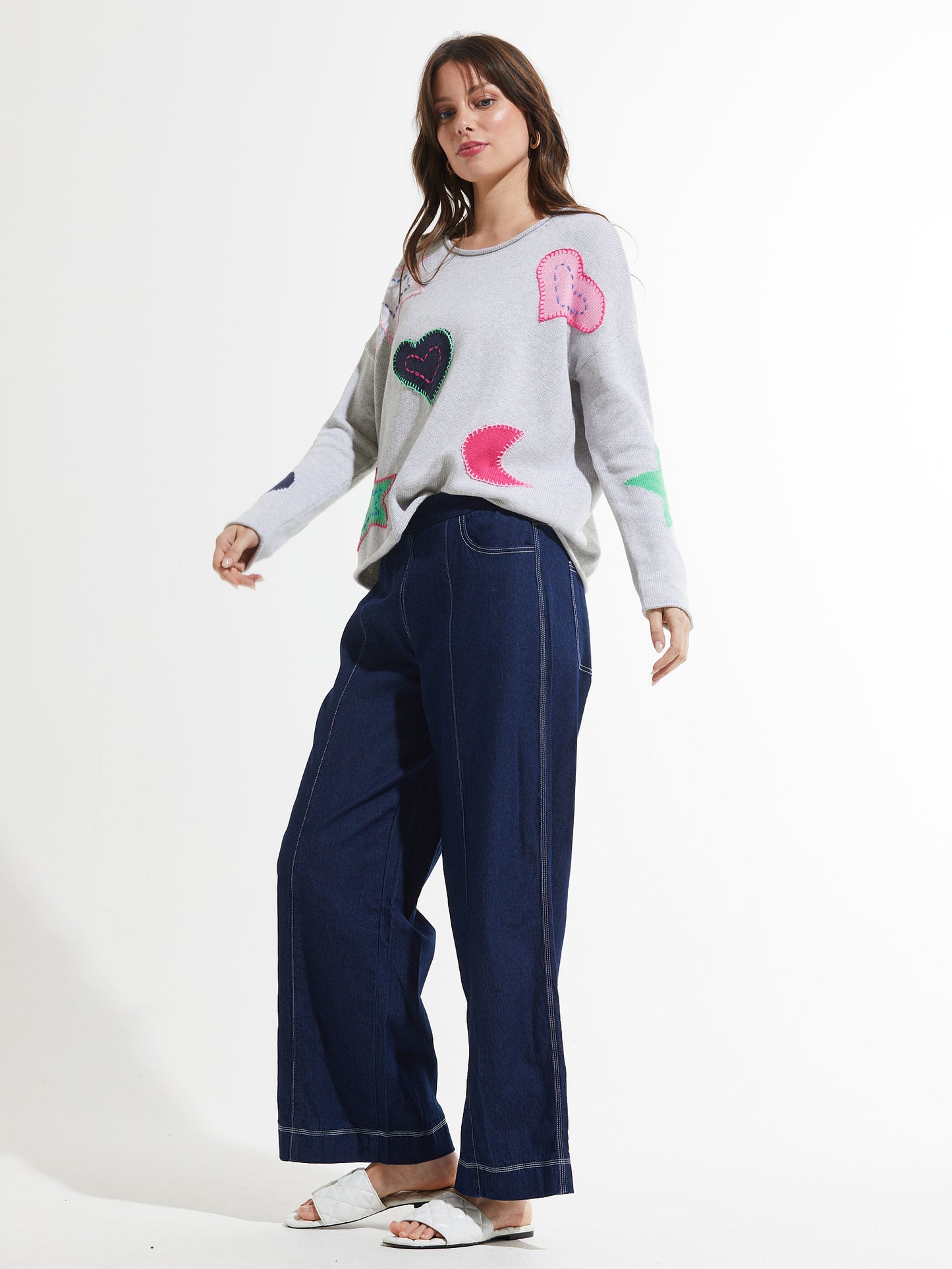 Zaket & Plover To The Moon Sweater Light Marl ZP7425U
