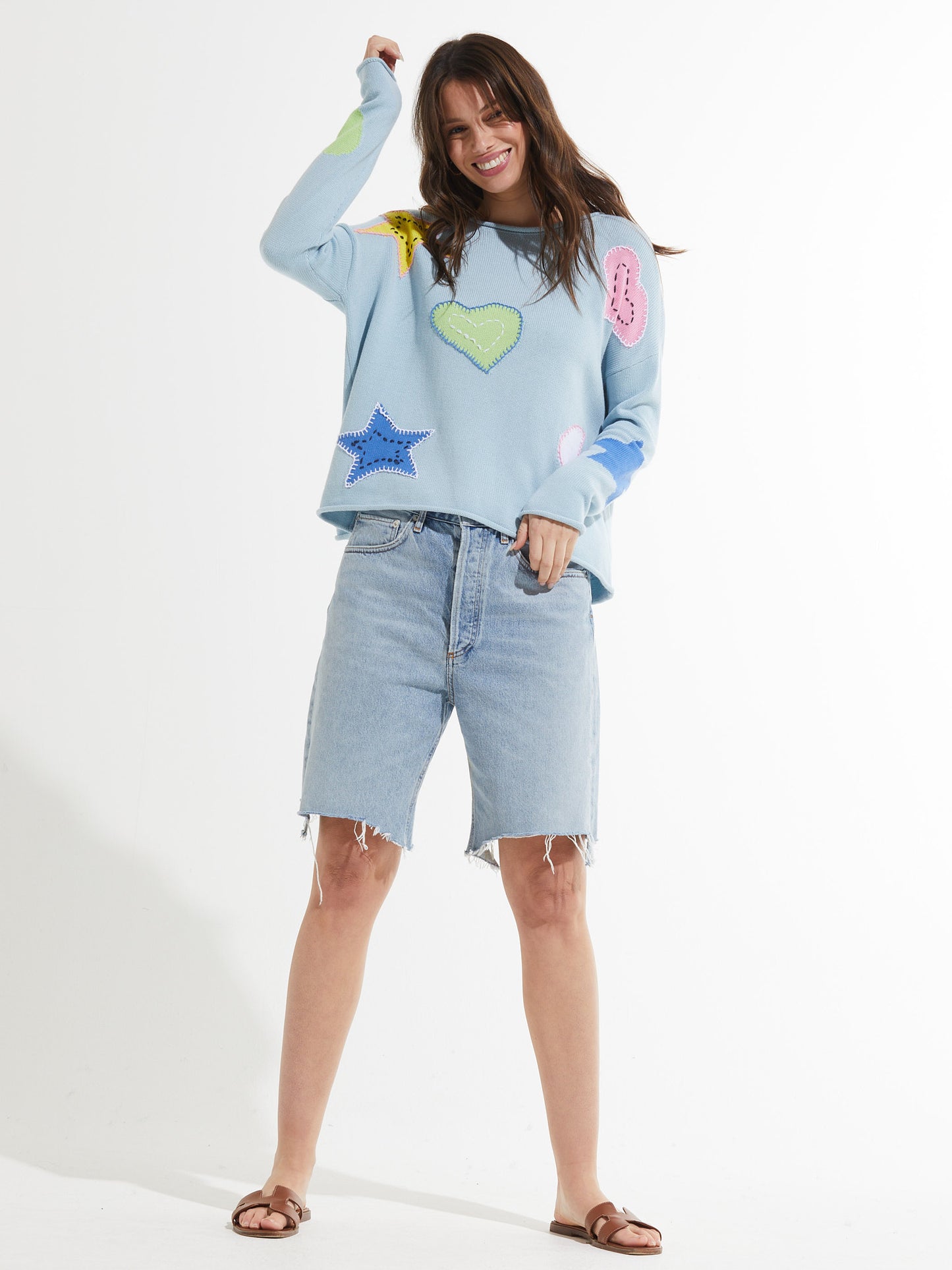 Zaket & Plover To The Moon Sweater Sky ZP7425U