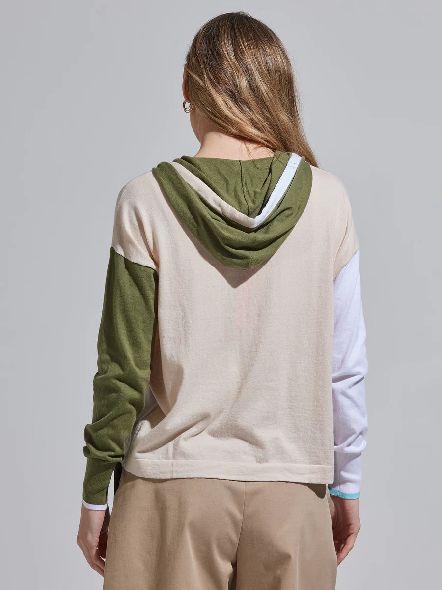Zaket & Plover Color Block Hoodie Alabaster