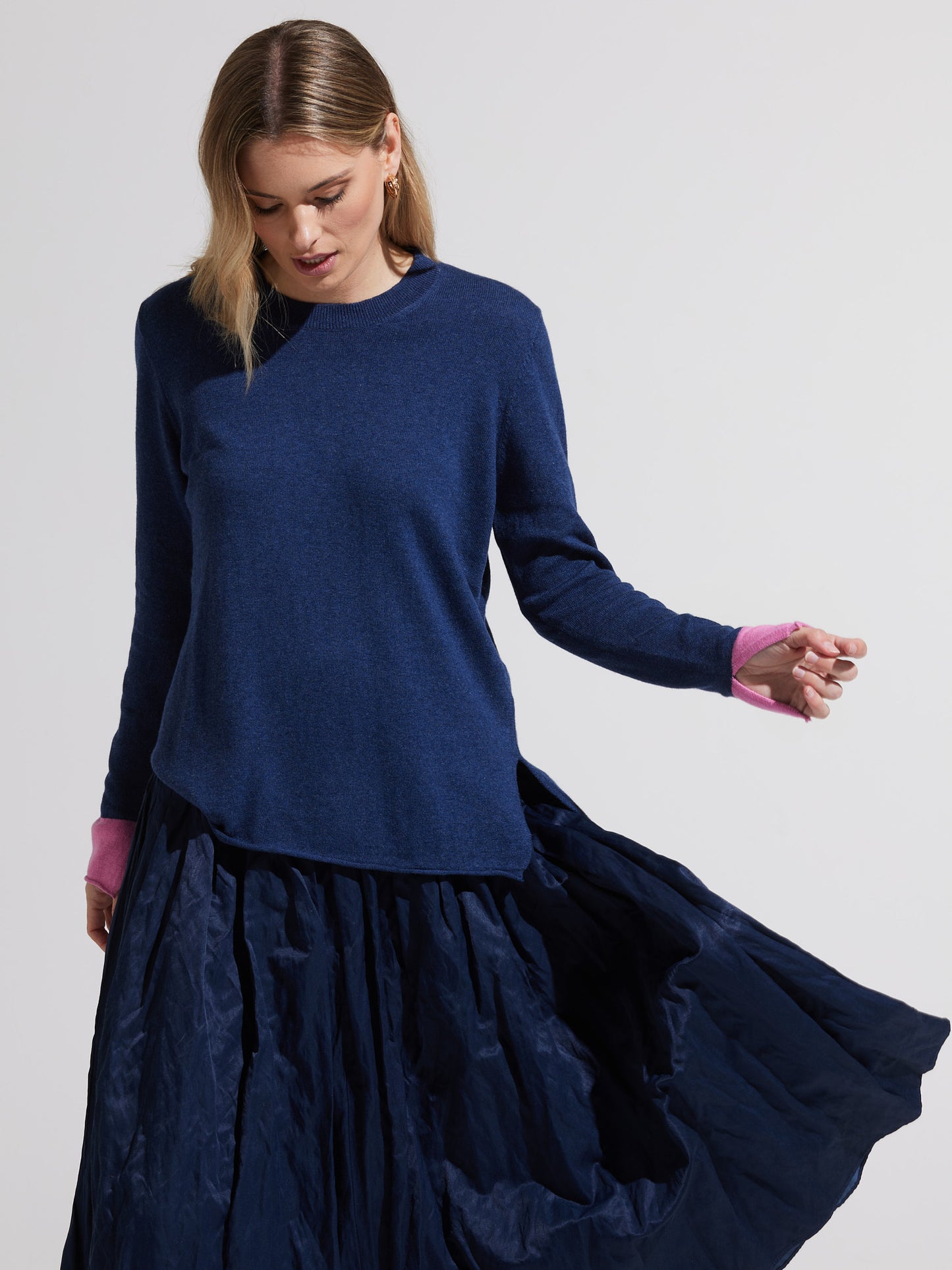Zaket & Plover Essential Crew Sweater Denim