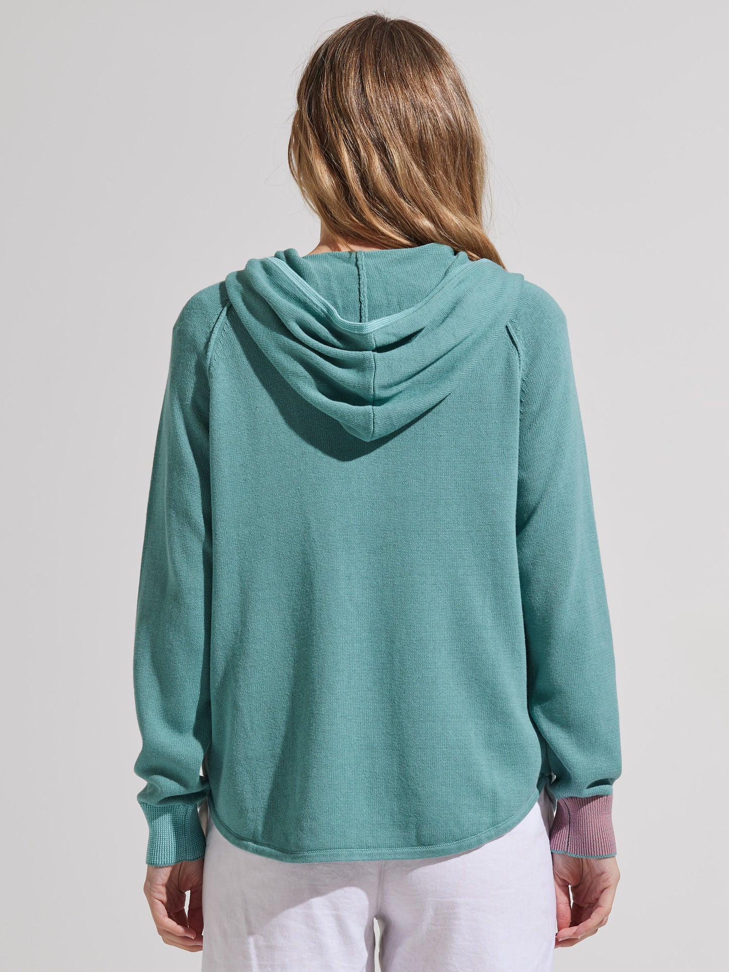 Zaket & Plover Chunky Cotton Hoodie Sage ZP7455