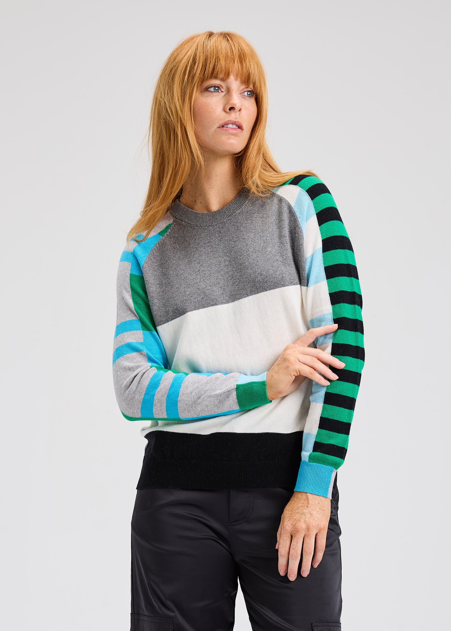 Zaket & Plover Color Block Sweater Cloud Mix