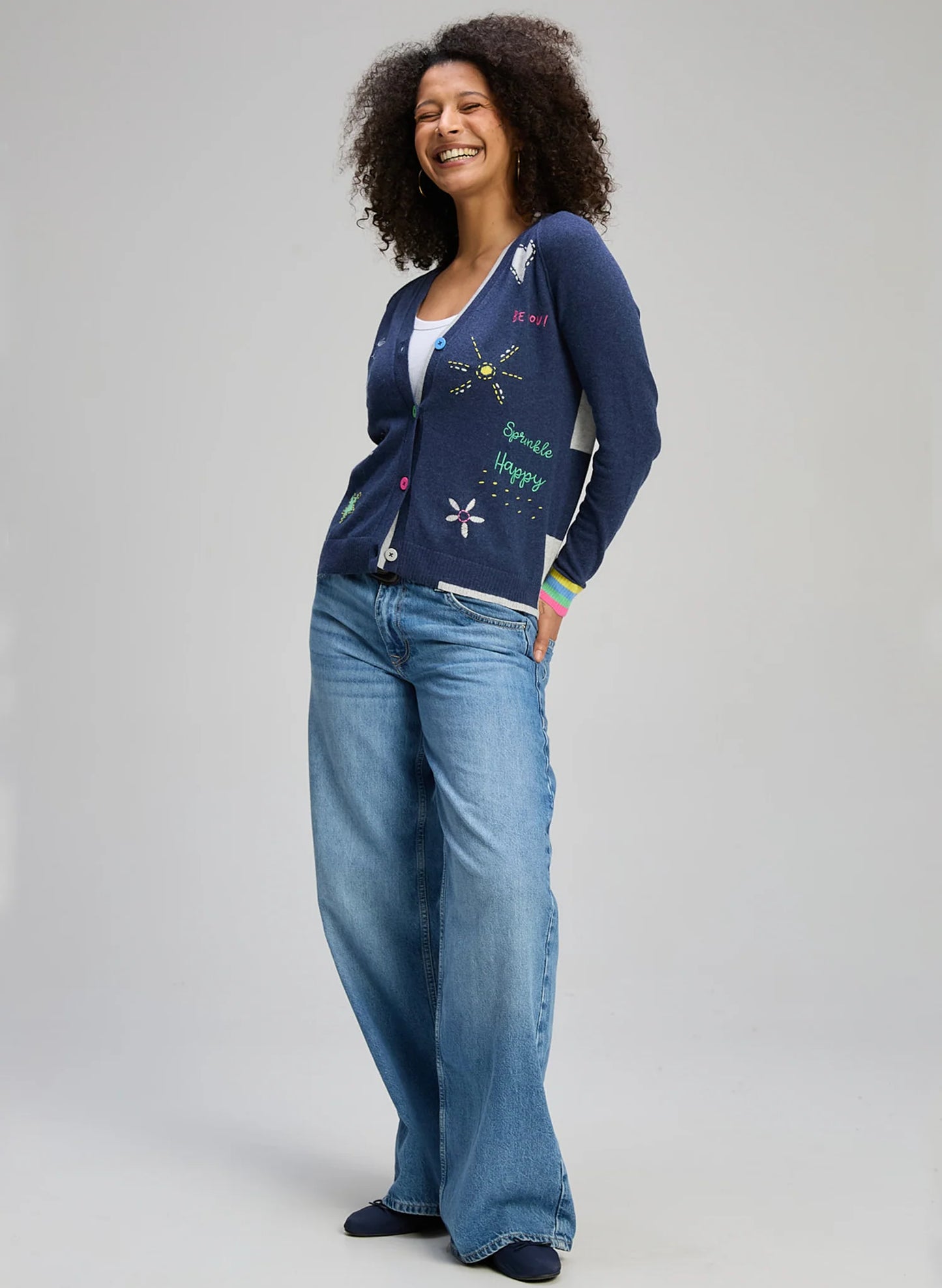 Zaket & Plover Good Vibes Cardi Denim