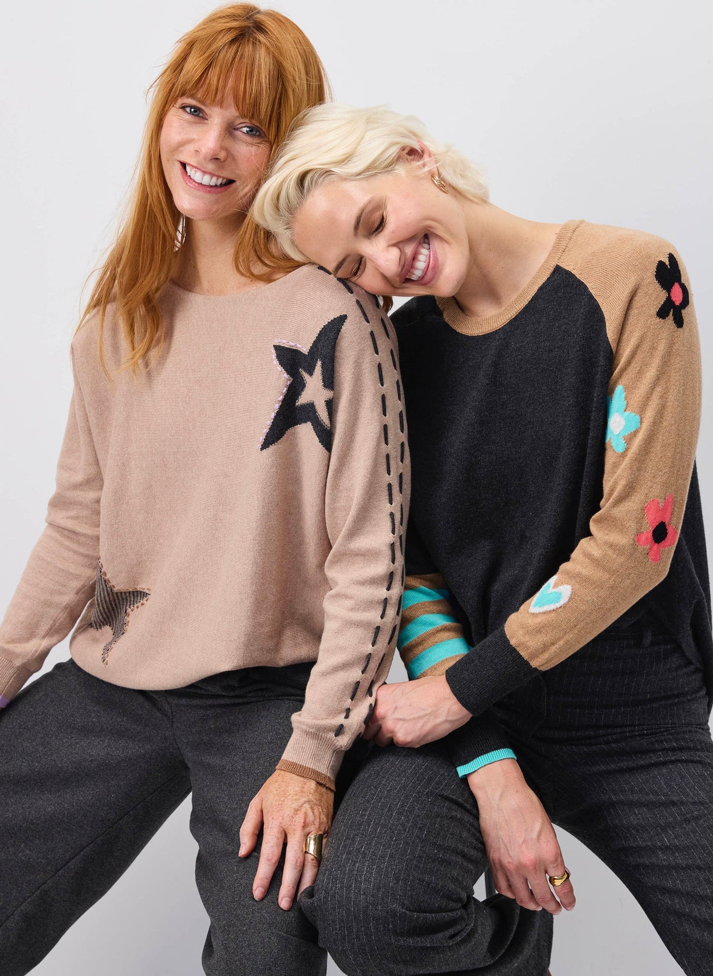 Zaket & Plover Threaded Star Sweater - Oat