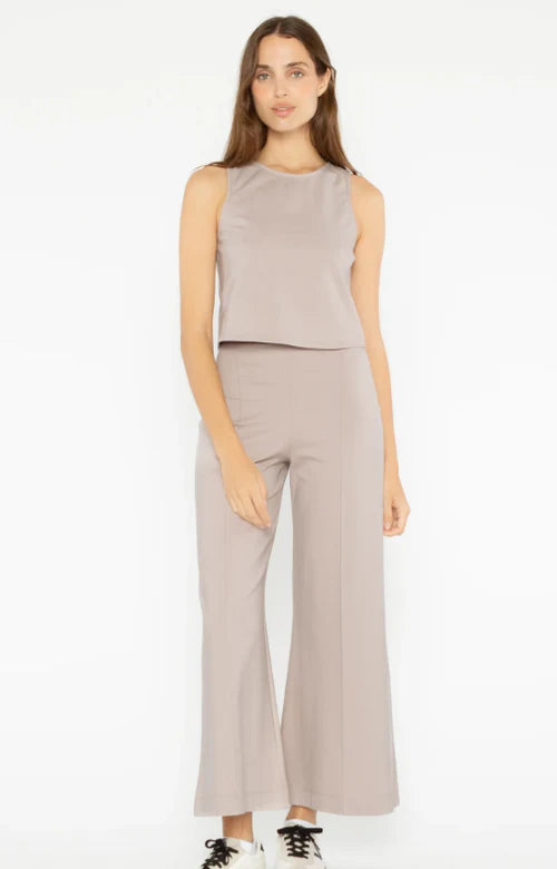 Ripley Rader Ponte Knit Wide Leg Pant Cropped - Clay