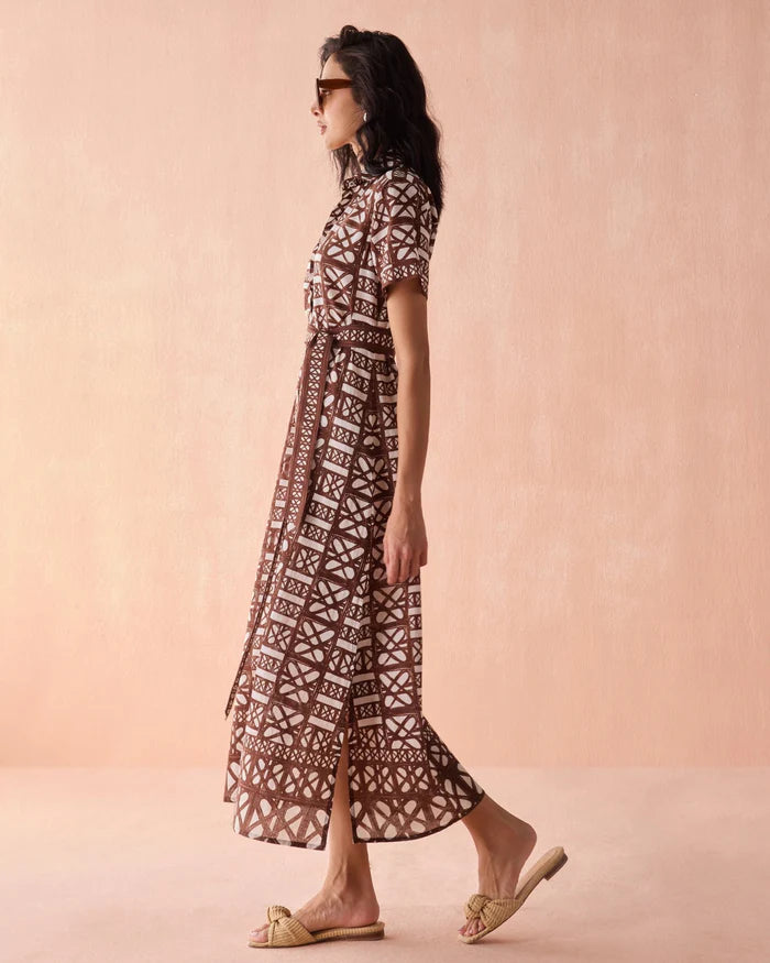 Omika Amira Shirtdress Nari Cacao